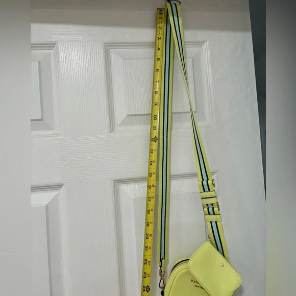 Kate Spade Yellow Crossbody Bag with Stripe Strap - Picture 11 of 14